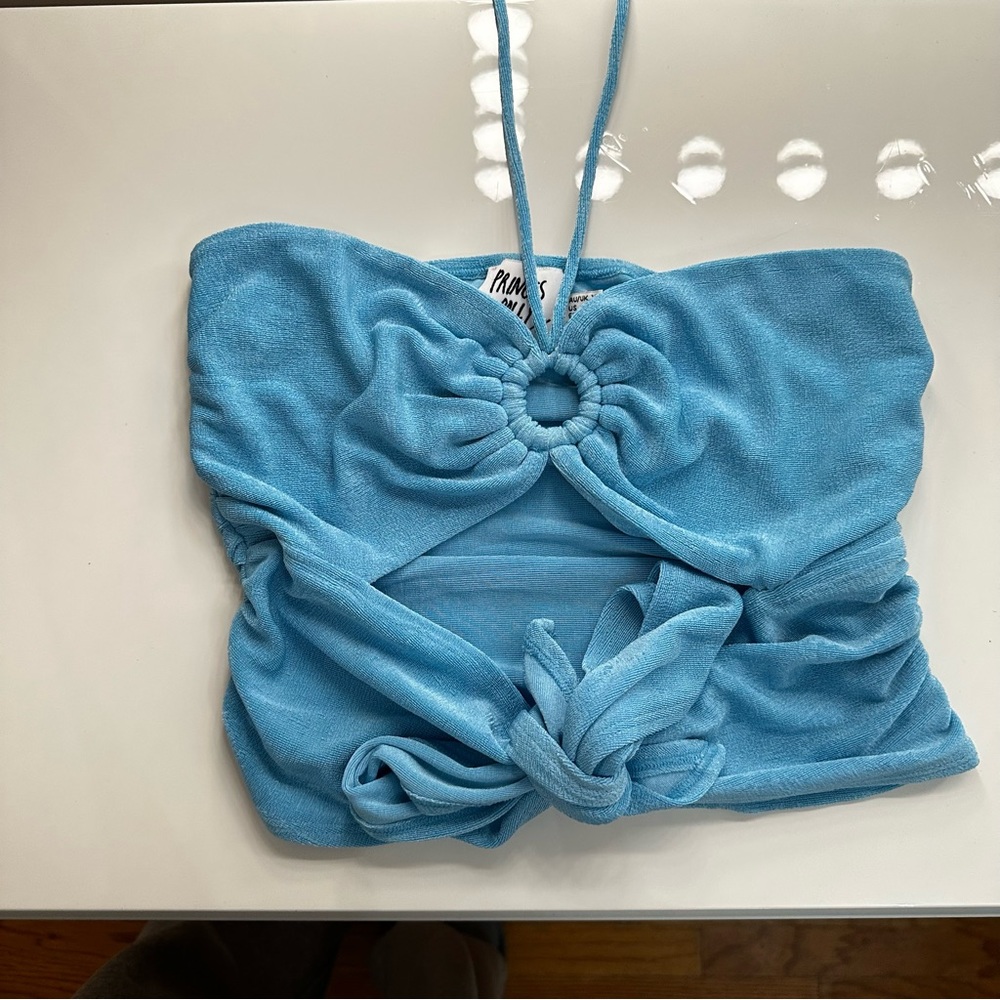 Blue Crop Top